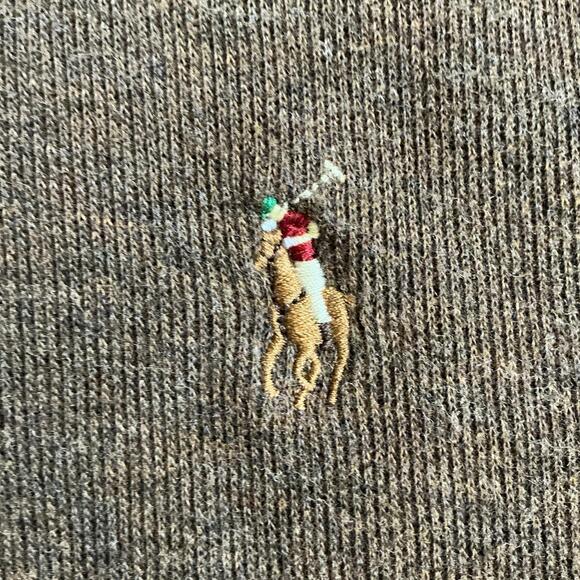 Size L - Polo Ralph Lauren Estate Rib 1/4 Zip Pullover Sweater Brown Mens #49609 - Picture 4 of 11